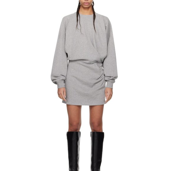 Isabel Marant Etoile NWT Samuela Gray Sweatshirt Dress Sz 40, 8 US - Picture 1 of 8